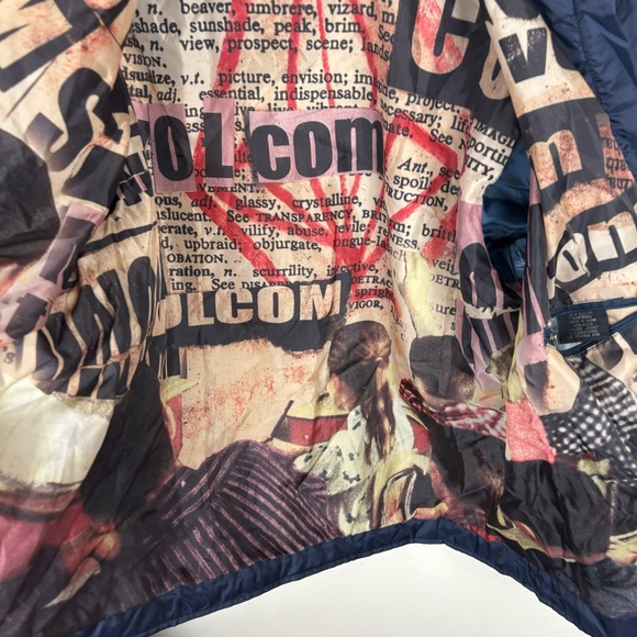 Volcom vintage skaters Wailers jacket-full zip/ print lining /navy&blue/… - Picture 12 of 16